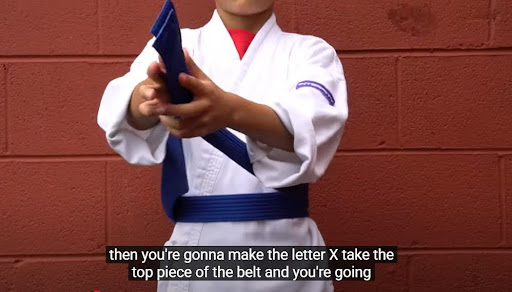 How To Tie a Karate Belt - Step 3 Align the Ends