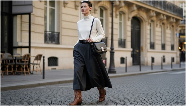 Try The Boots In Paris Street Style